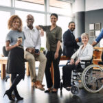 Portrait of a group of businesspeople in an office